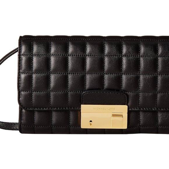 MK COLLECTION ✅ Michael Kors Collection ~ GIA Quilted Clutch BLACK ✨ RARE NWTs - Picture 9 of 17